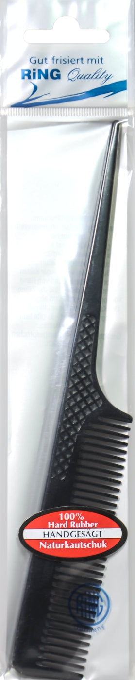 Kamm Stielnadel Naturkautschuk Schwarz, 21,5 cm