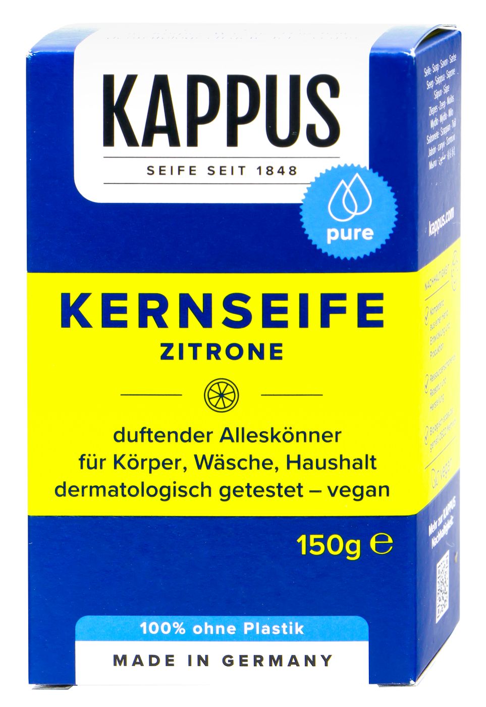 Kappus Kernseife Zitrone, 150 g