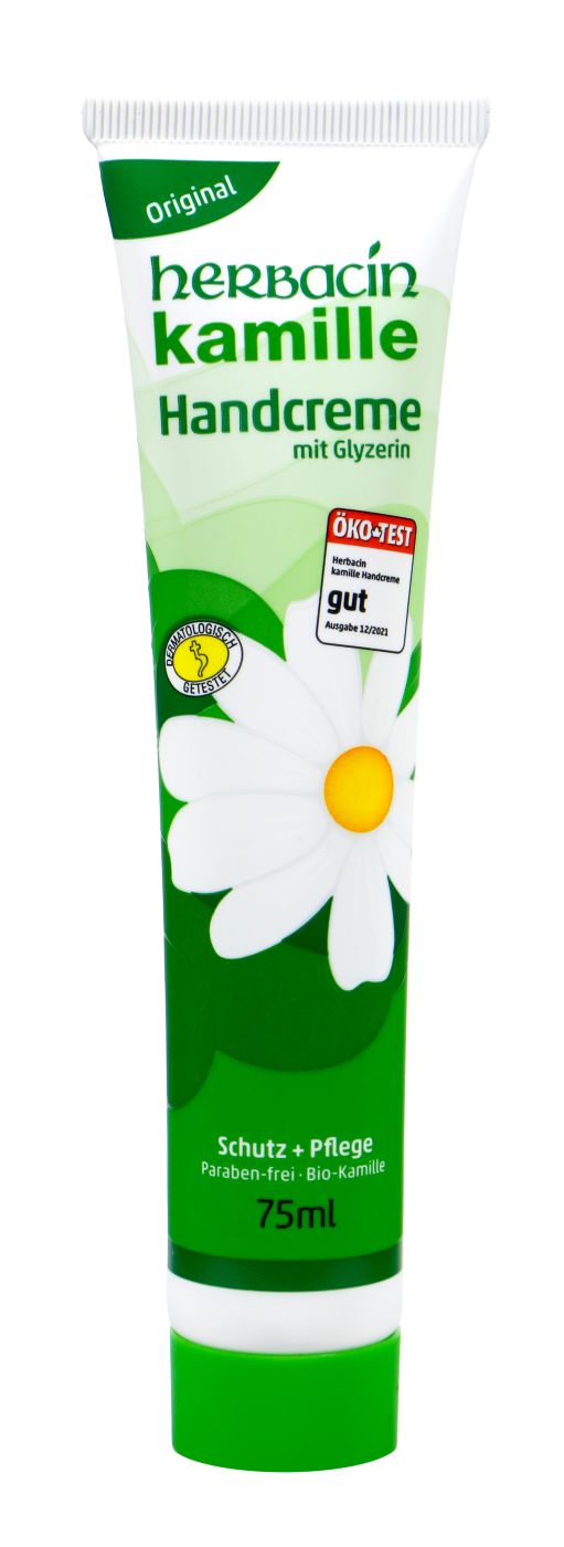 Herbacin Kamille Handcreme mit Glyzerin Tube, 75 ml