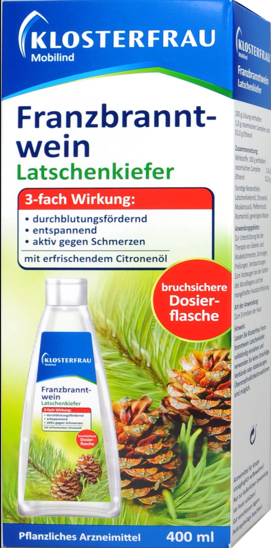 Klosterfrau Franzbranntwein Latschenkiefer, 400 ml