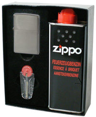 Zippo Set chrom gebürstet