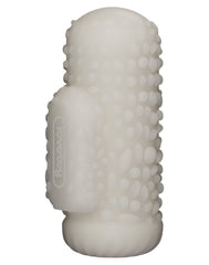 LoveToy - Knights Ring - Vibrierendes Doppel-Penis-Sleeve - Drip - Weiß