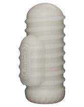 LoveToy - Knights Ring - Vibrierendes Doppel-Penis-Sleeve - Gewellt - Weiß