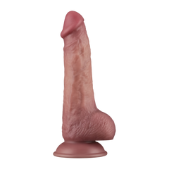 LoveToy - Power Cock 21,5 cm - Vibrating Dual Density - Nude