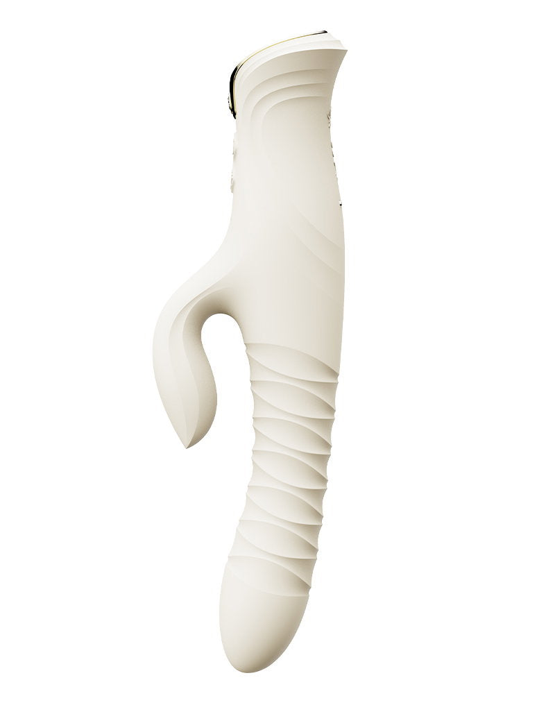 ZALO MOSE 2 – Rabbit-Vibrator mit Stoßfunktion – Elfenbeinweiß