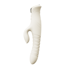 ZALO MOSE 2 – Rabbit-Vibrator mit Stoßfunktion – Elfenbeinweiß