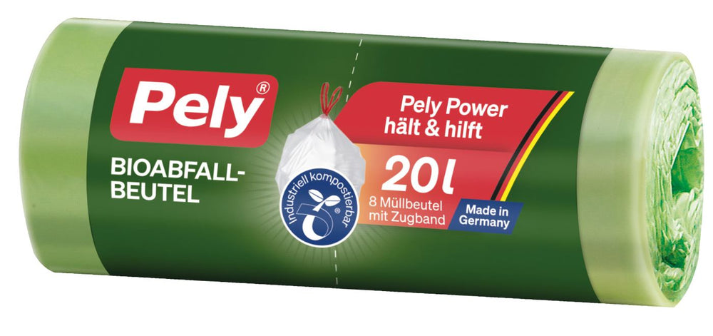 Pely Bio-Zugbandbeutel Rolle 20 l, 8 er