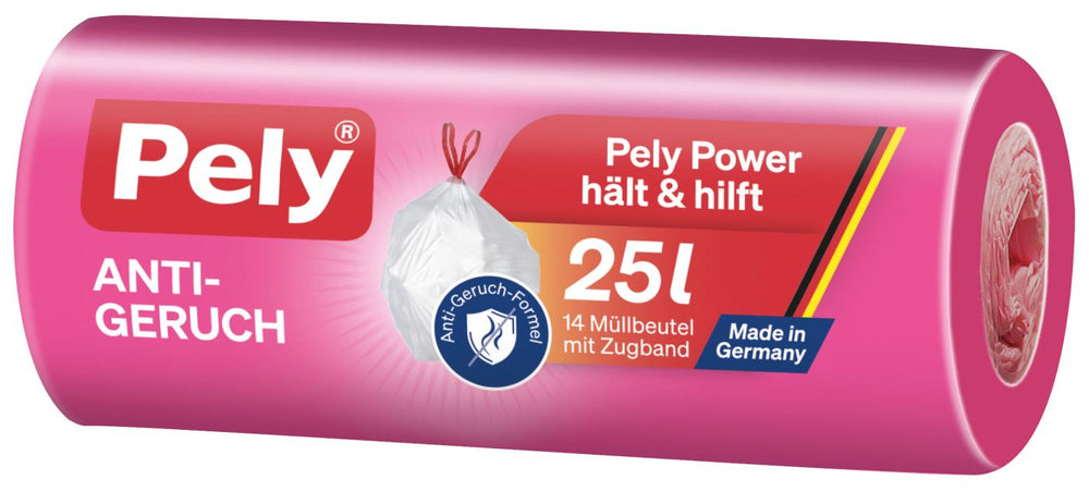 Pely Zugband Beutel Anti-Geruch 25 l, 14 er