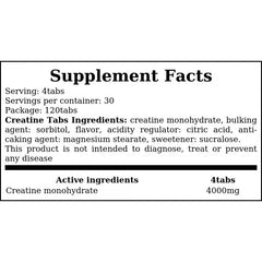Creatine Tabs - 120tabs.