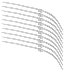 Kunststoffhandschellen, 10 St./Pack, 70 x 1,2 cm, weiß