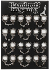Handschellen, silber, Metall, Schlüsselanhänger,12 St./Disp.