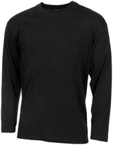 US Shirt, langarm, schwarz, 170 g/m²