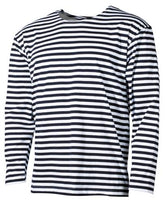 Russ. Marine Shirt, weiß-blau, langarm, Sommer