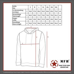 Kapuzen Sweatshirt, 340 g/m², schwarz