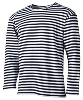 Russ. Marine Shirt, weiß-blau, langarm, Winter