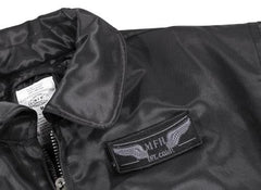 US CWU Pilotenjacke, schwarz, schwere Ausführung