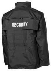 Jacke, "Security", schwarz, wasserdicht, antistatisch