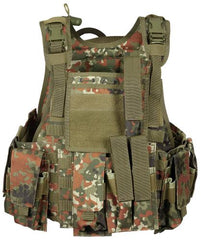 Weste, "Ranger", div. Taschen, flecktarn