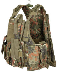 Weste, "Ranger", div. Taschen, flecktarn