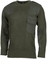 BW Pullover, mit Brusttasche, oliv