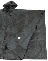Poncho, Rip Stop, schwarz, ca. 144 x 223 cm