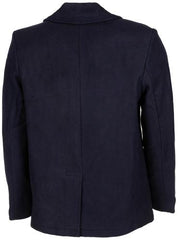 US Pea Coat, blau, mit blauen Knöpfen