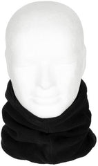 Rundschal, Fleece, schwarz, mit Kopfteil