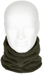 Rundschal, Fleece, oliv, mit Kopfteil