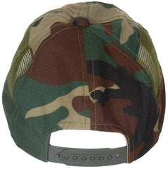 US Cap, woodland, mit Netzeinsatz, größenverst.