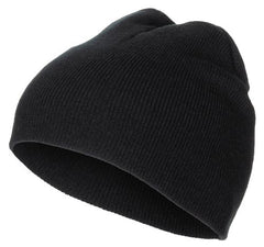 Strickmütze, "Beanie",schwarz, fein gestrickt, kurz