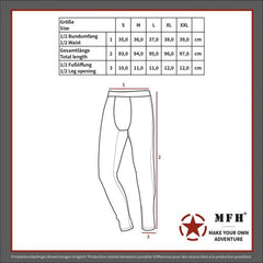 Thermo-Funktions-Unterhose, lang, schwarz