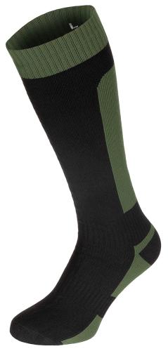 Socken, lang, wasserdicht, oliv/schwarz