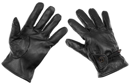 Western-Fingerhandschuhe, Leder, schwarz