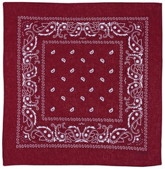 Bandana, burgund-weiß, ca. 55 x 55 cm, Baumwolle
