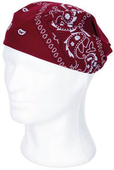 Bandana, burgund-weiß, ca. 55 x 55 cm, Baumwolle
