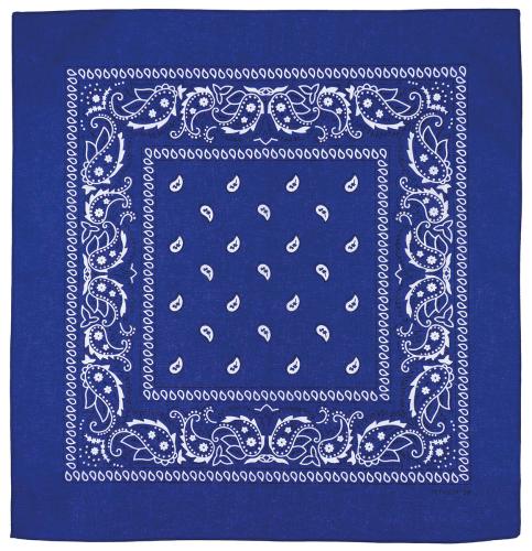 Bandana, royalblau-weiß, ca. 55 x 55 cm, Baumwolle