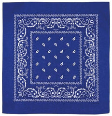 Bandana, royalblau-weiß, ca. 55 x 55 cm, Baumwolle