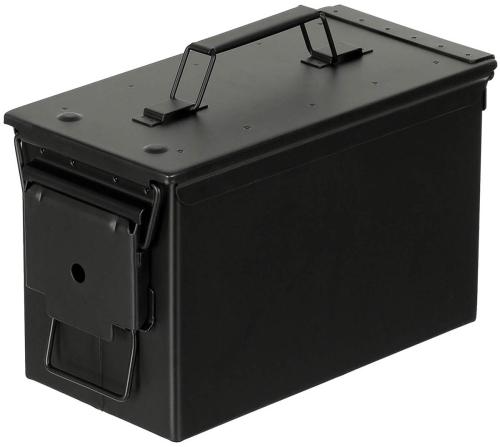 US Munitionskiste, .50 cal., M2A1, Metall, schwarz