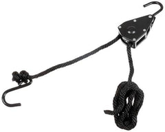 Spannseil, 9 mm, 2 Meter, mit Ratschensicherung, schwarz