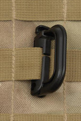 Karabiner, Plastik, "MOLLE", schwarz, 2er Pack