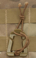 Clip mit Gummiband, "MOLLE", coyote tan, 2er Pack