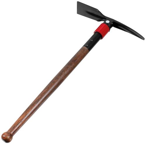 Pickel, klappbar, mit Holzstiel