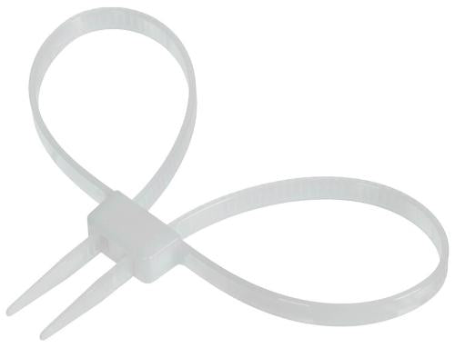 Kunststoffhandschellen, 10 St./Pack, 70 x 1,2 cm, weiß