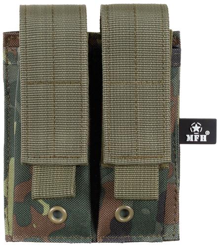Magazintasche, 2-fach, klein, "MOLLE",flecktarn