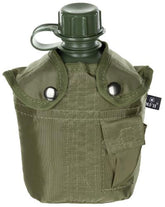 US Plastikfeldflasche, 1 l, Hülle, oliv