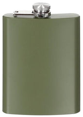 Flachmann, Edelstahl, oliv, 8 OZ, 225 ml