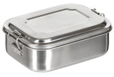 Lunchbox, Edelstahl, ca. 16 x 13 x 6,2 cm
