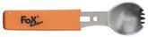 Multifunktionsgöffel, Edelstahl, Griff orange