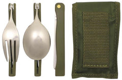 Essbesteck, "Camping", oliv, klappbar