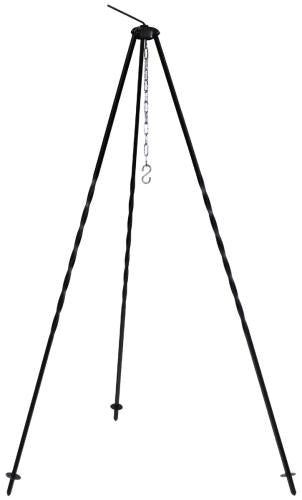 Ungar. Dreibein, ca. 1,2 m, Eisen, mit Kette und Haken